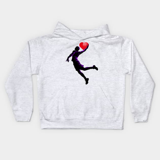 Love Basketball Kids Hoodie by albertocubatas